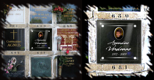 Plaques pour colombarium